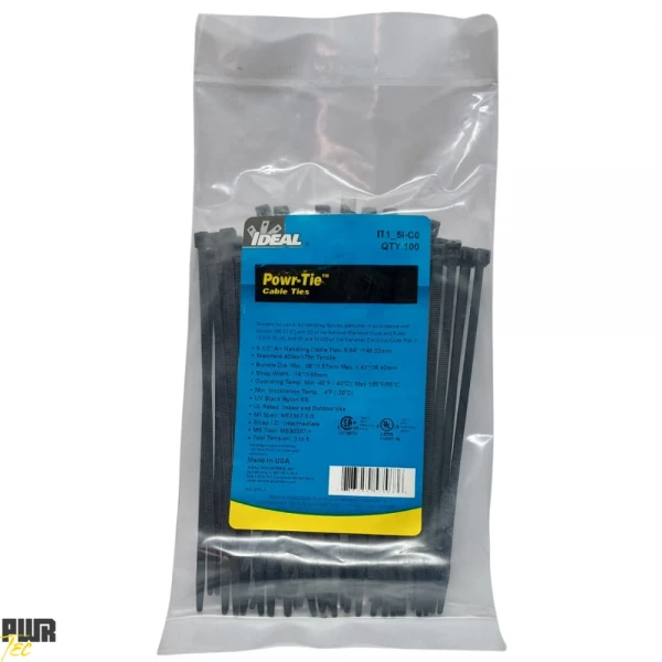 Abracadeira Nylon 3,6X148MM Preta PCT 100pcs REF IT1 5 I IDEAL